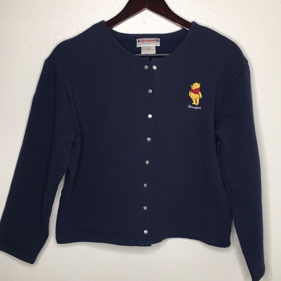 Disney Sweaters - Disneyland Winnie the Pooh Snap Sweatshirt Sz L